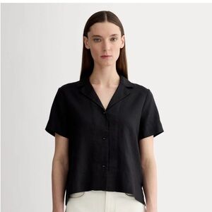 Everlane Linen Black Button Down Shirt